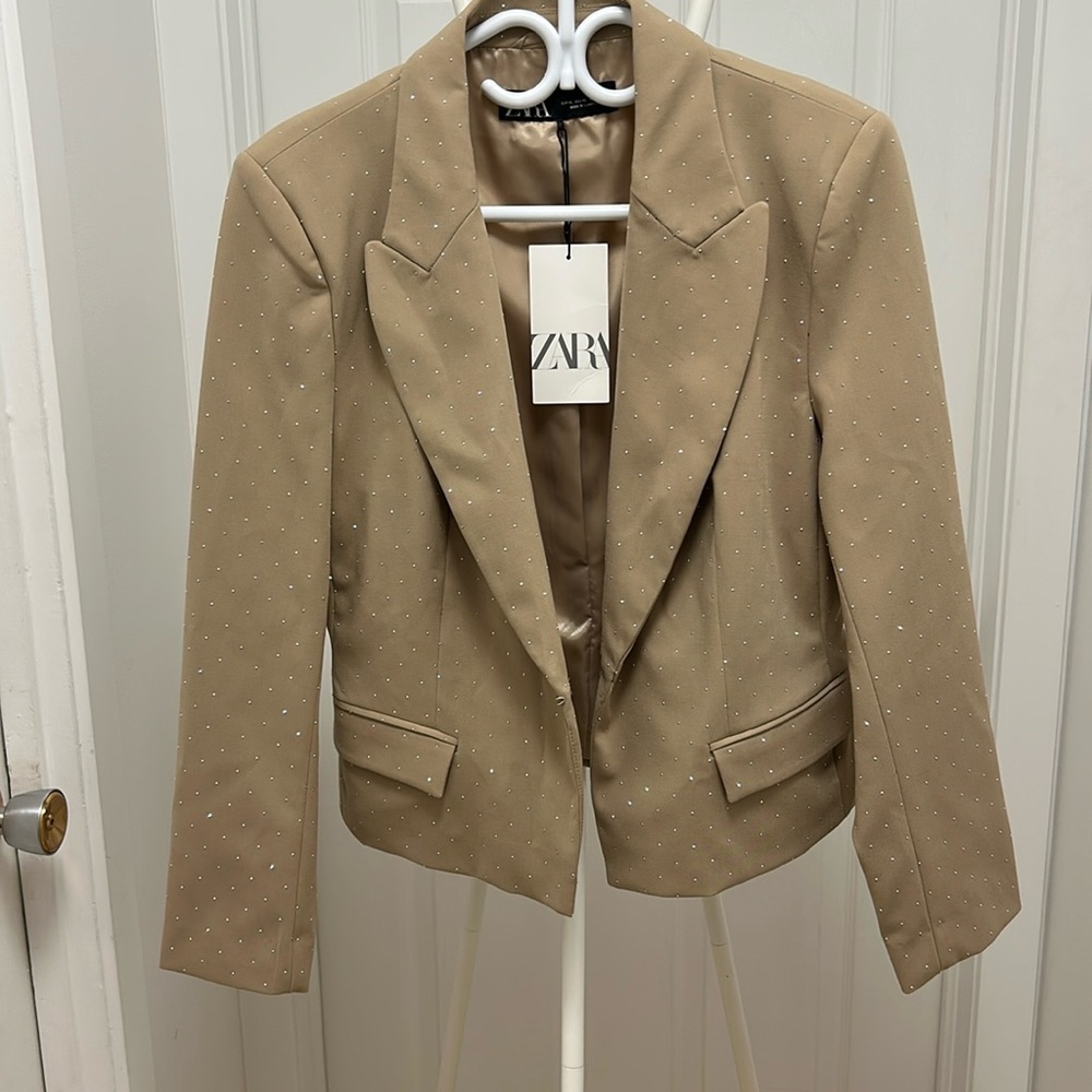 Zara XL Blazer in Beige BNWT